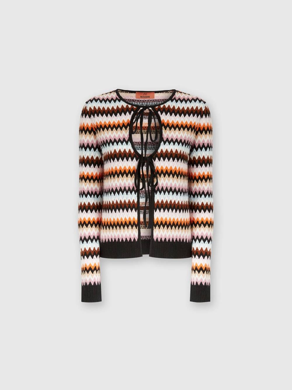 Missoni Cardigan in lana zig zag con profili a contrasto Hotsell