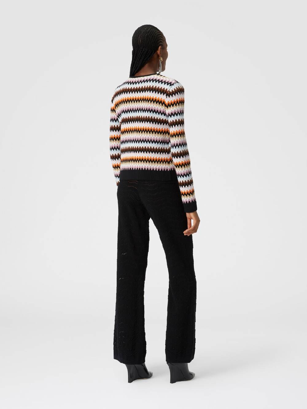 Missoni Cardigan in lana zig zag con profili a contrasto Hotsell