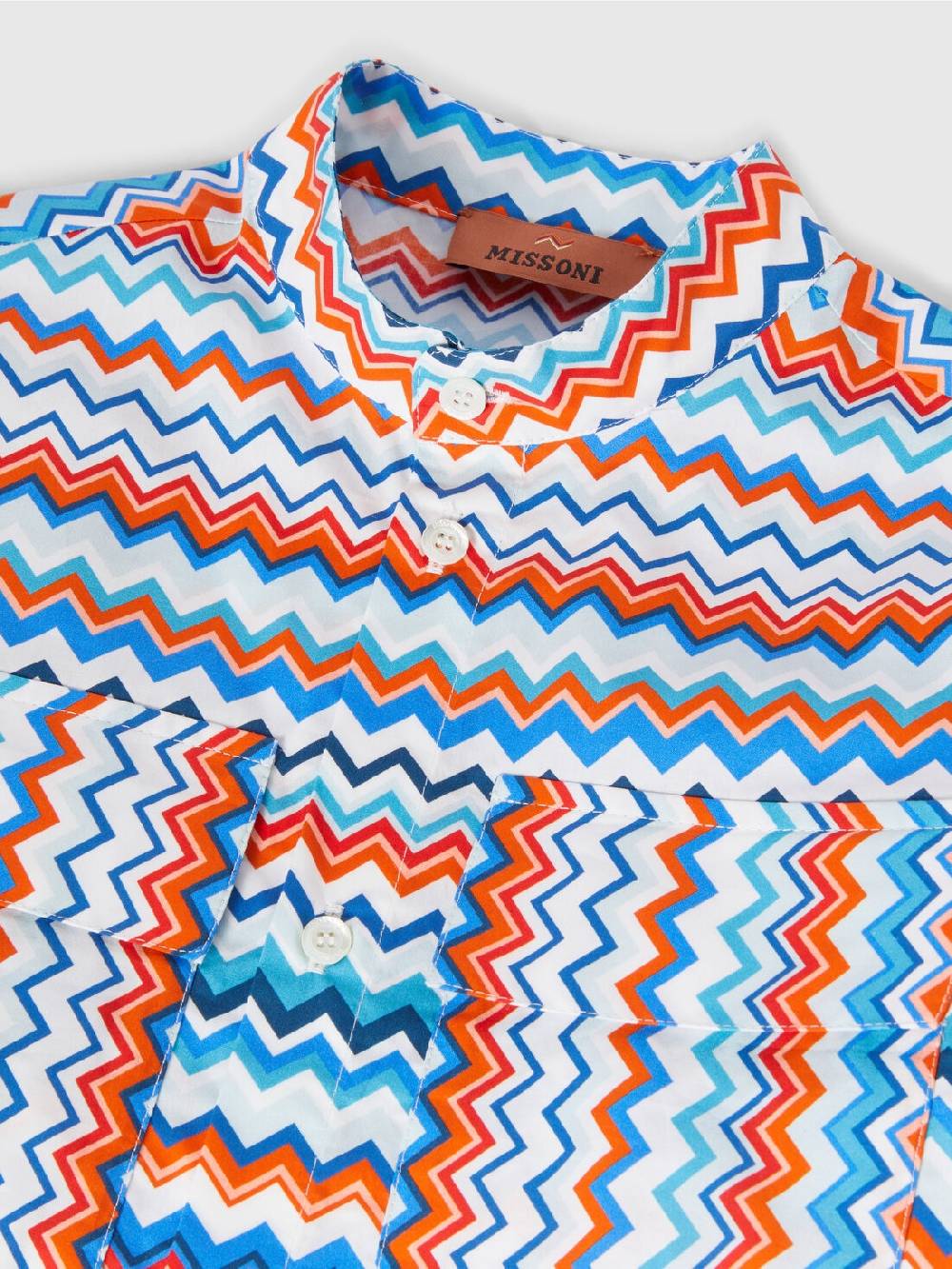 Missoni Camicia a maniche corte in cotone zig zag Flash Sale