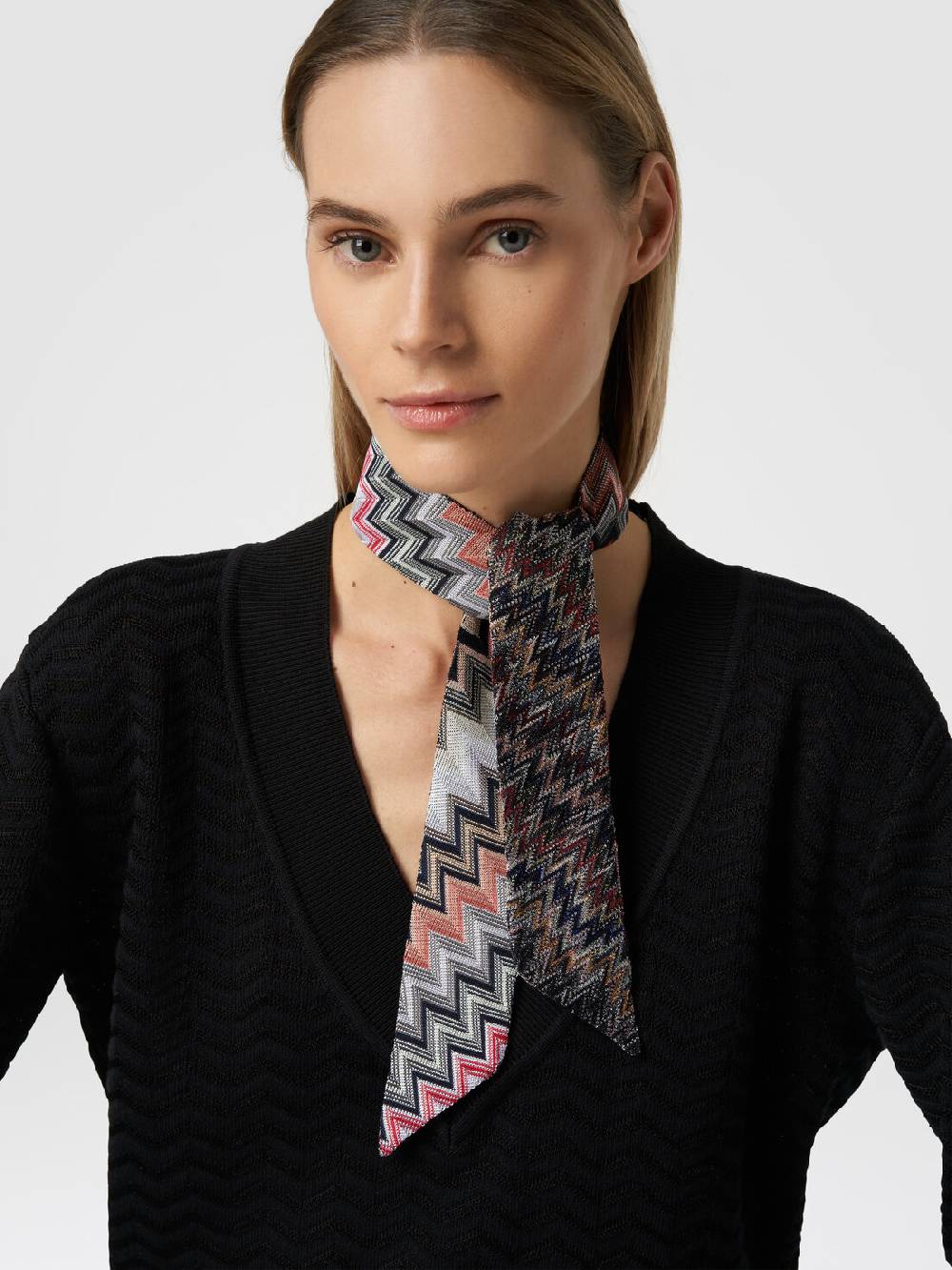 Missoni Foulard in cotone e viscosa zig zag Spedizione Gratuita