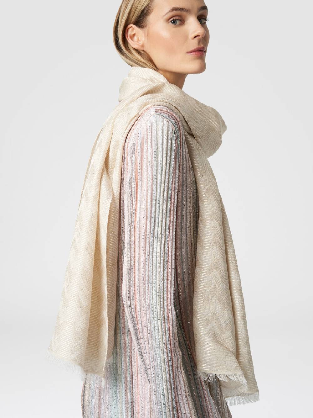 Missoni Stola in misto viscosa chevron con paillettes Soddisfazione Garantita