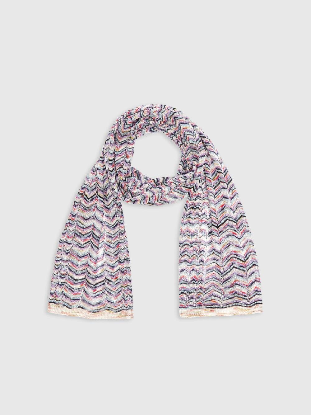 Missoni Sciarpa in viscosa e cotone zig zag Qualità Garantita
