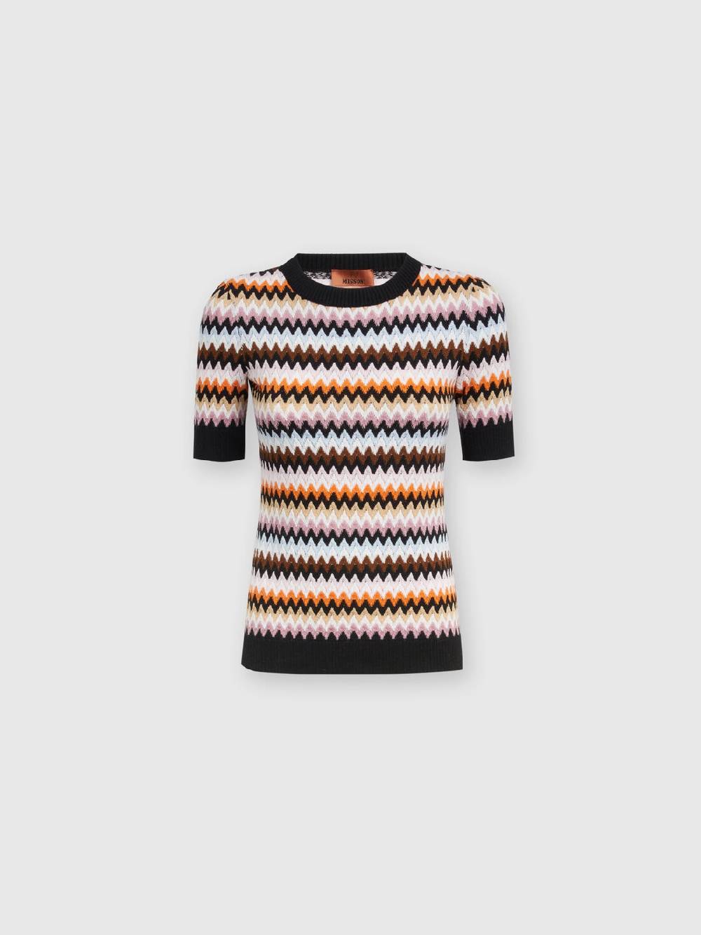 Missoni Pullover girocollo a maniche corte in lana zig zag Consegna Veloce