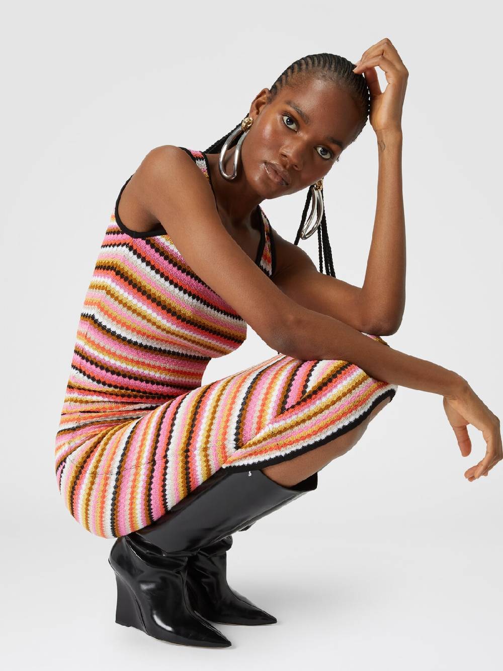 Missoni Gonna midi in cotone e viscosa zig zag Promozione Limitata