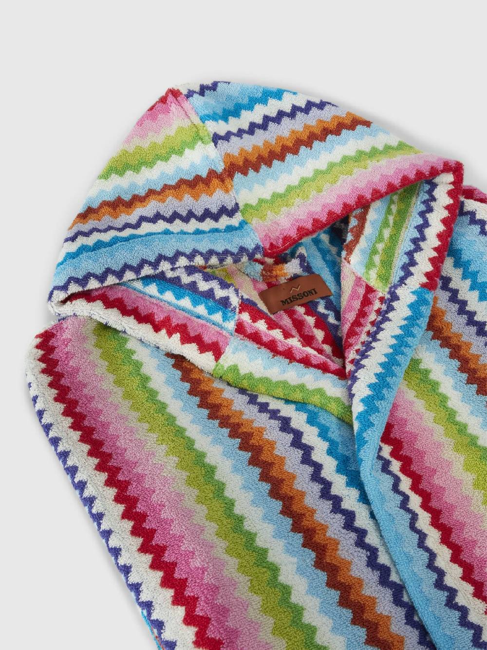Missoni Accappatoio Riverbero in spugna di cotone zig zag Prezzo Ridotto