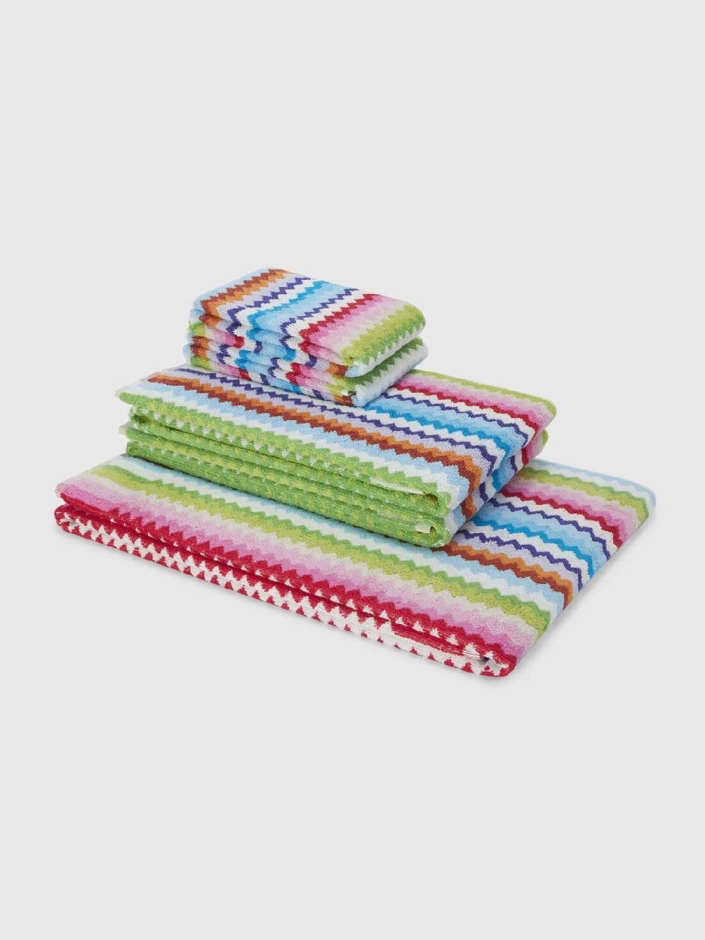 Missoni Set 5 pezzi di asciugamani da bagno Riverbero in spugna di cotone zig zag Convenienza