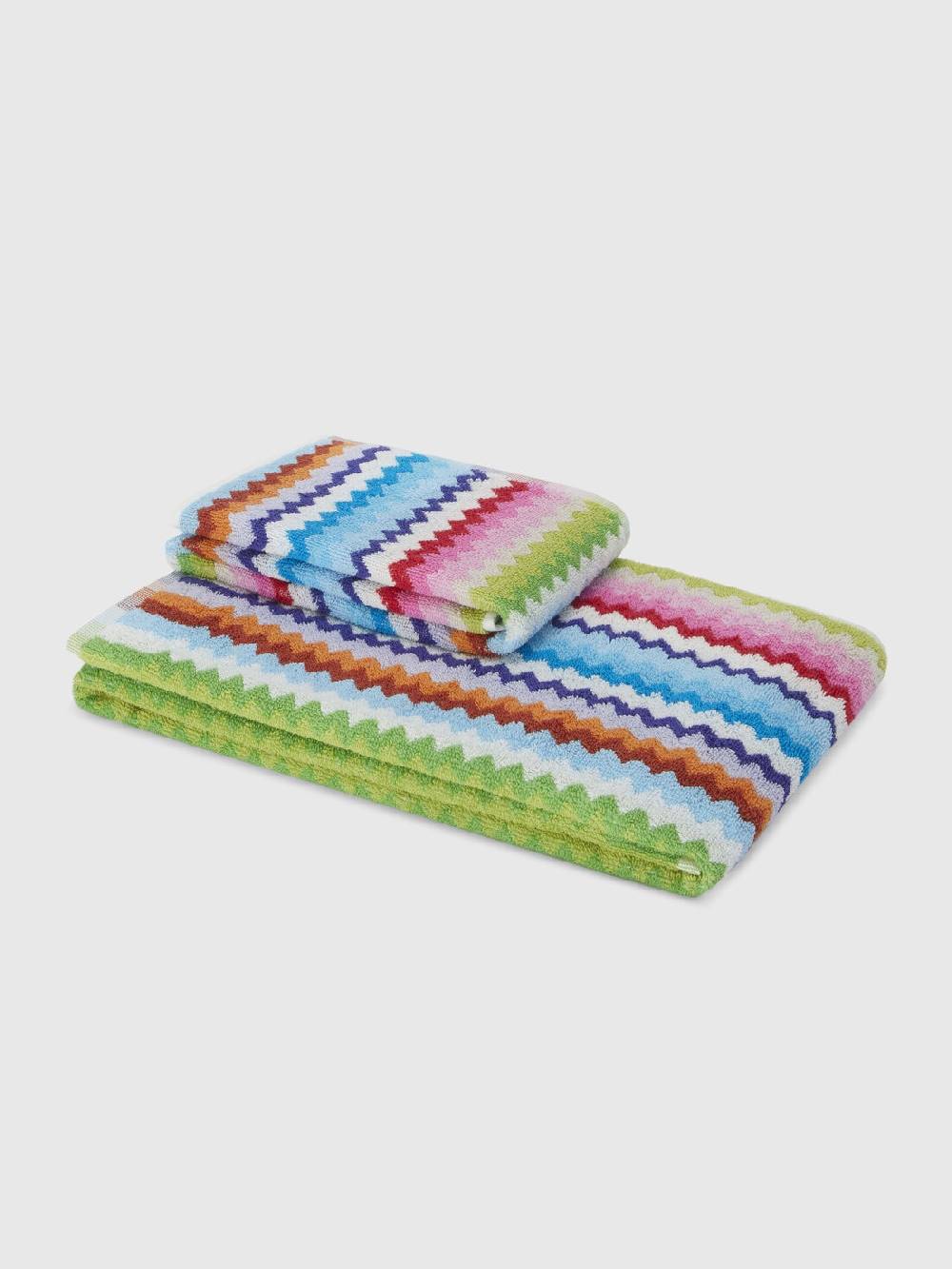 Missoni Set 2 pezzi di asciugamani da bagno Riverbero in spugna di cotone zig zag Novità