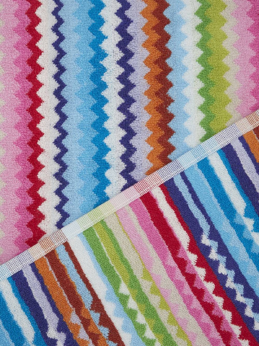 Missoni Set 3 pezzi di asciugamani da bagno Riverbero in spugna di cotone zig zag Presa