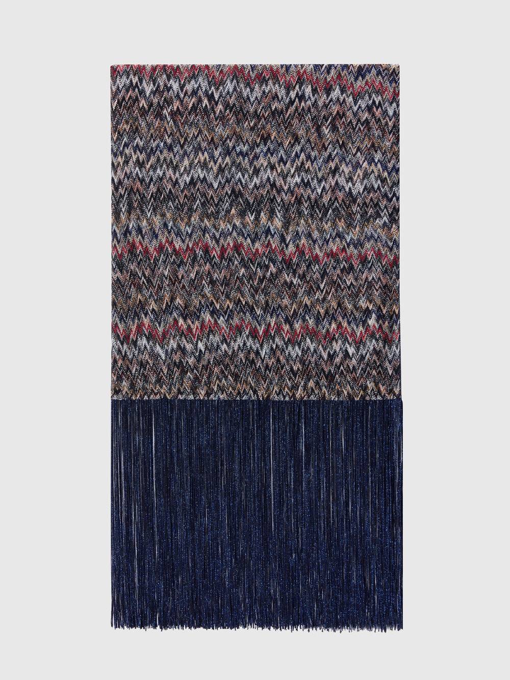 Missoni Stola in viscosa lamé chevron con frange Economico