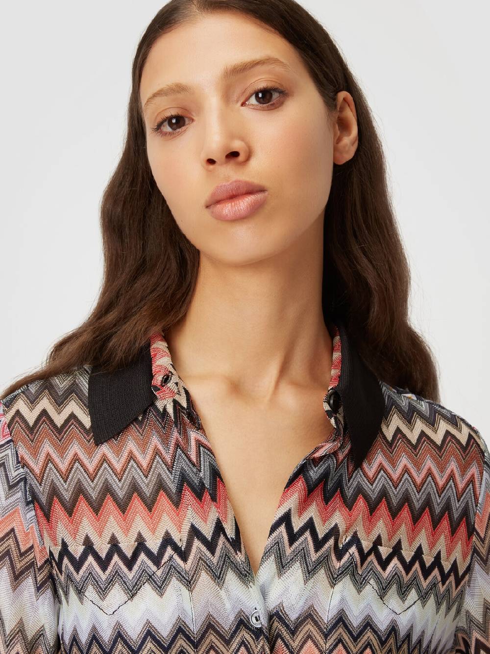 Missoni Camicia in cotone e viscosa zig zag Saldi Di Fabbrica