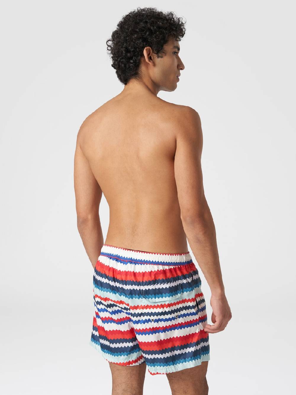 Missoni Boxer mare in nylon stampa micro zig zag Italia