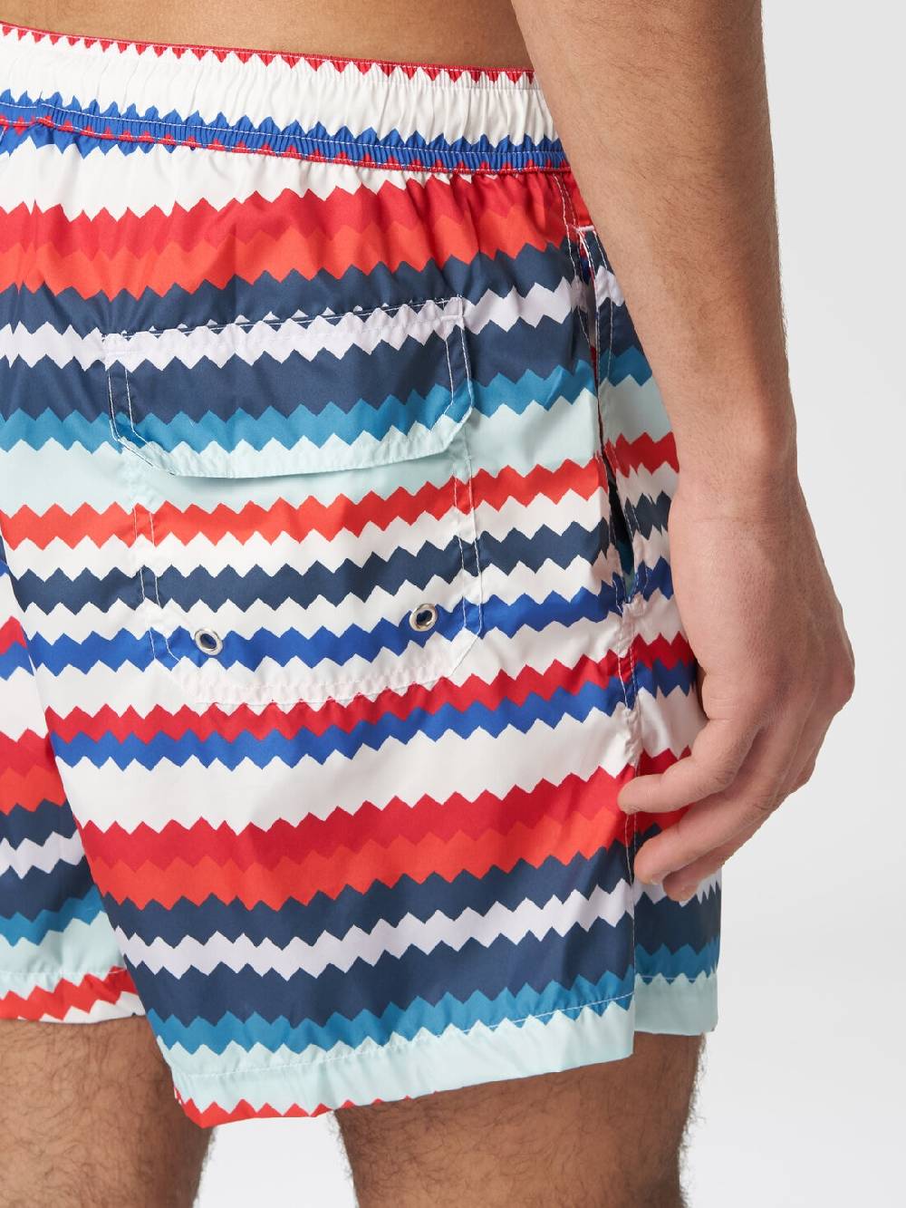 Missoni Boxer mare in nylon stampa micro zig zag Italia