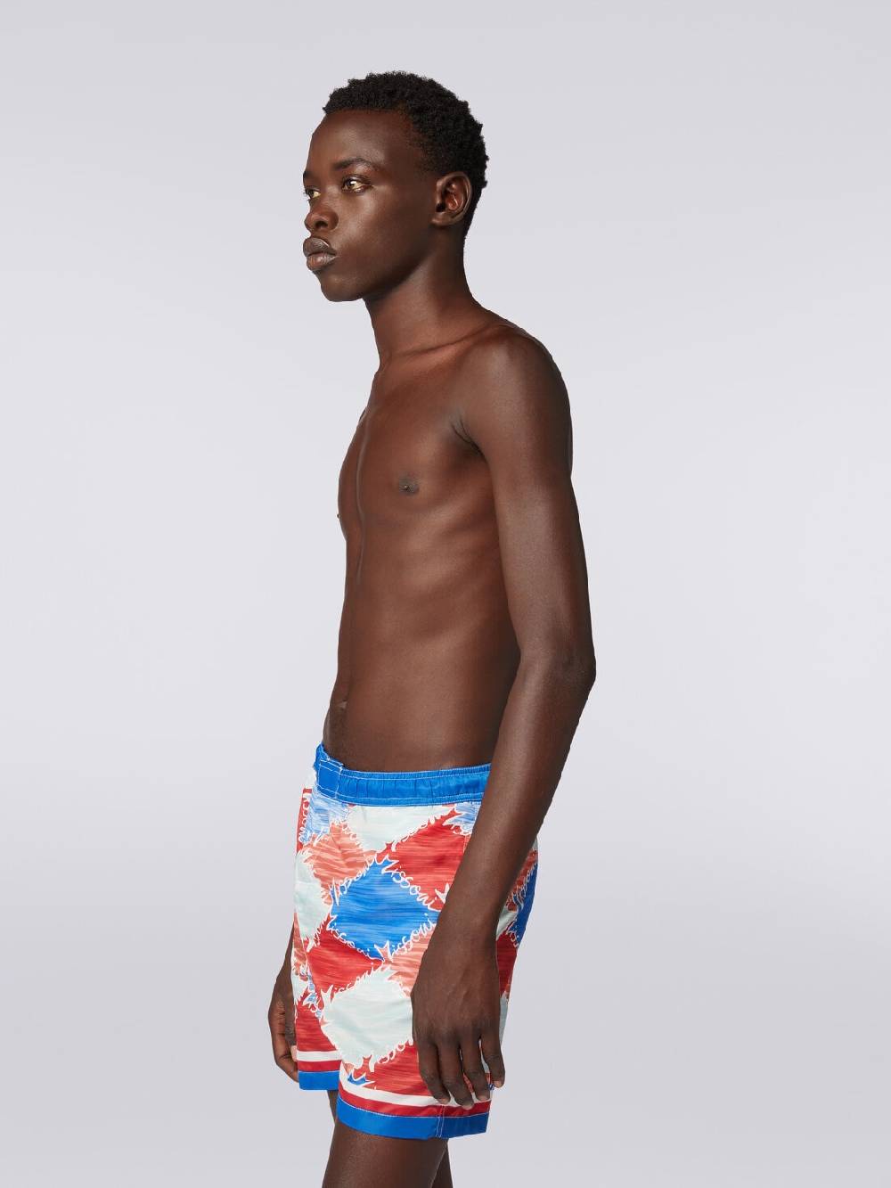 Missoni Boxer mare in nylon fiammato con logo In Linea
