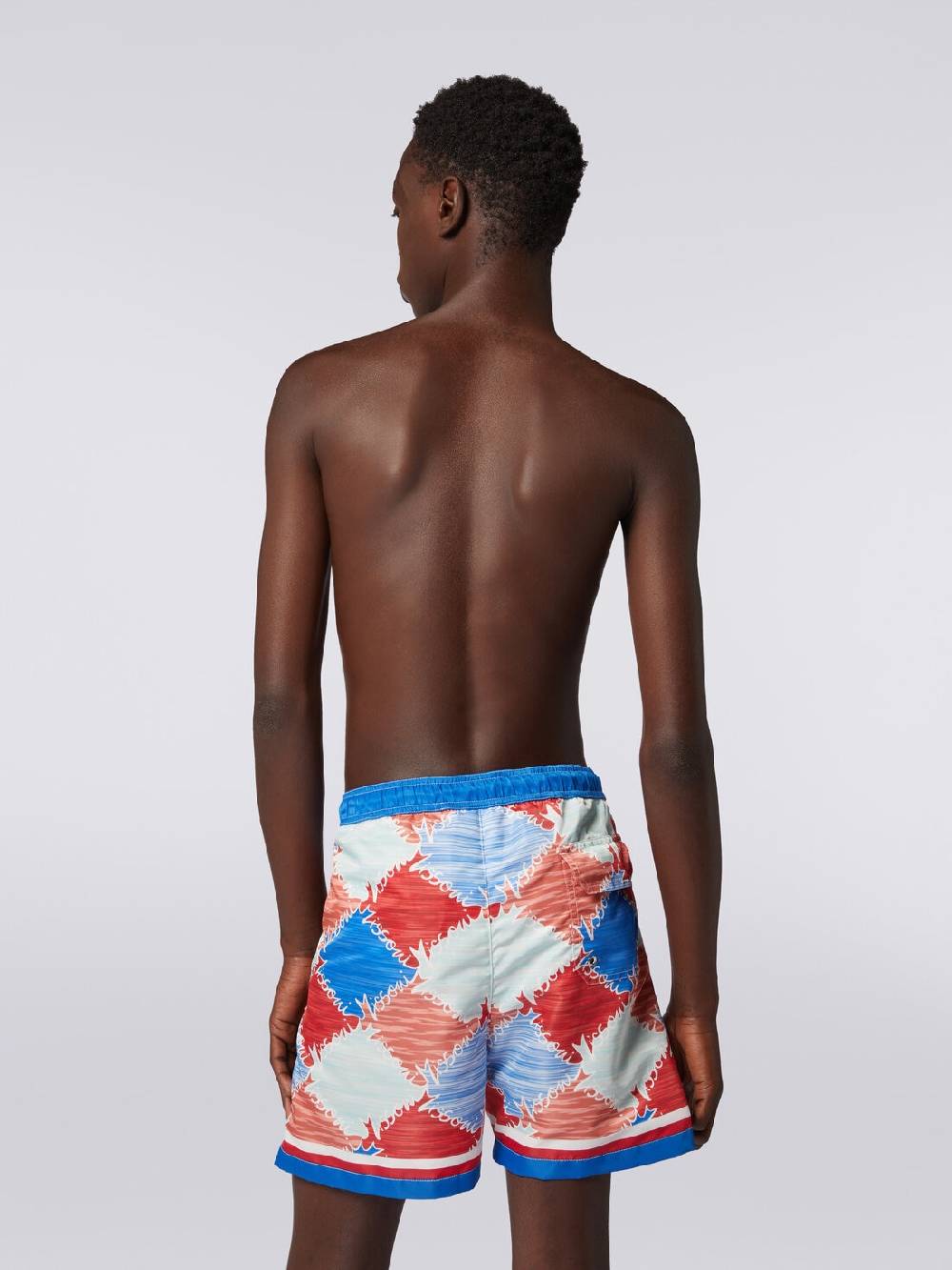 Missoni Boxer mare in nylon fiammato con logo In Linea