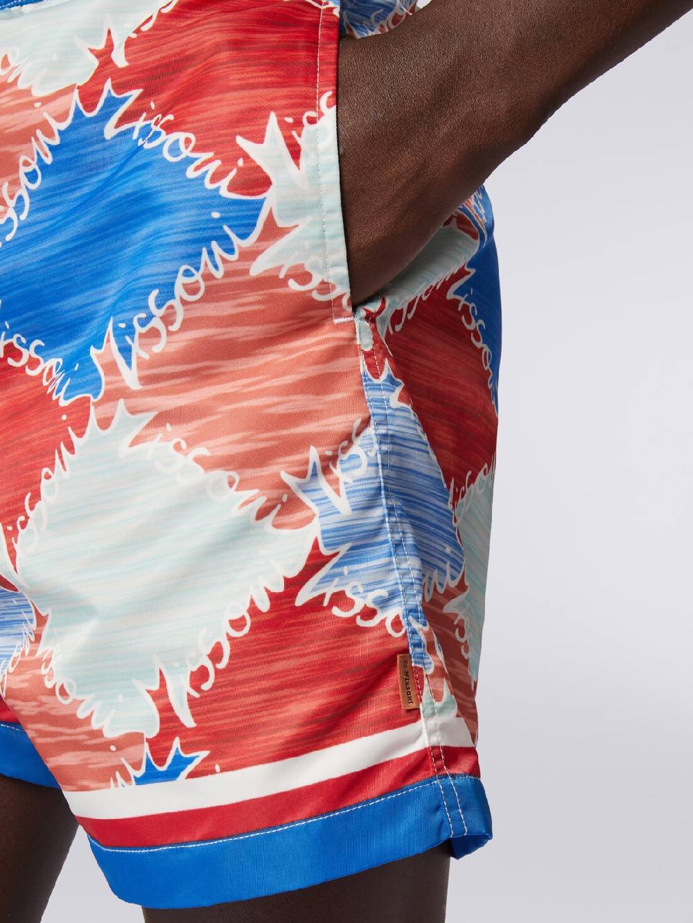 Missoni Boxer mare in nylon fiammato con logo In Linea