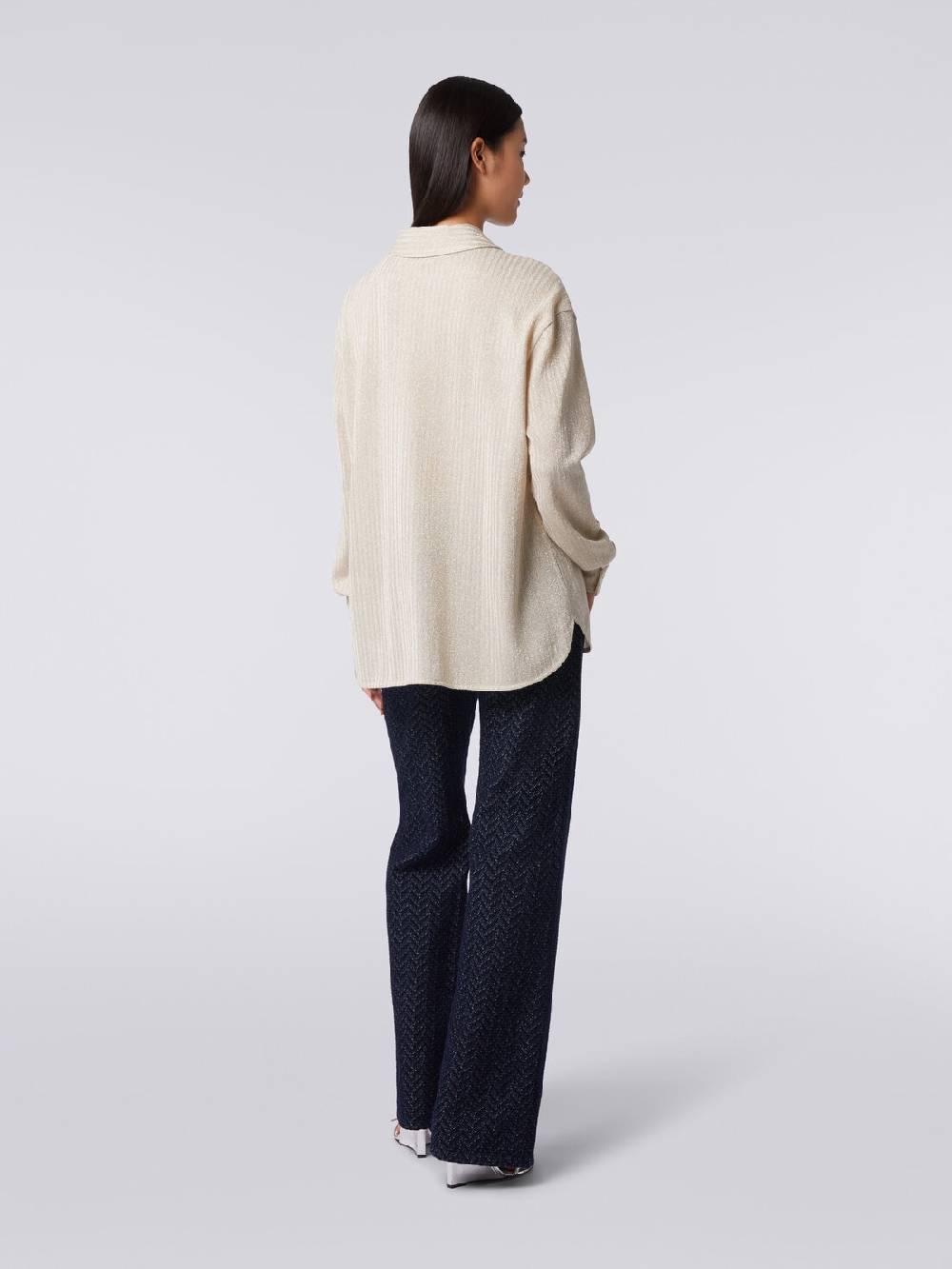Missoni Camicia oversize in cotone e viscosa lamé Nuovo