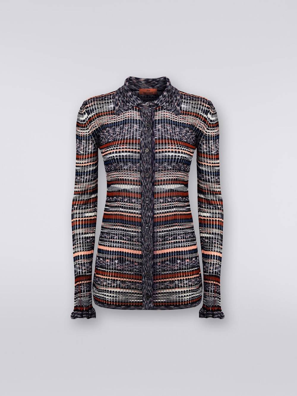 Missoni Camicia in maglia di viscosa a costine fiammata Promozione
