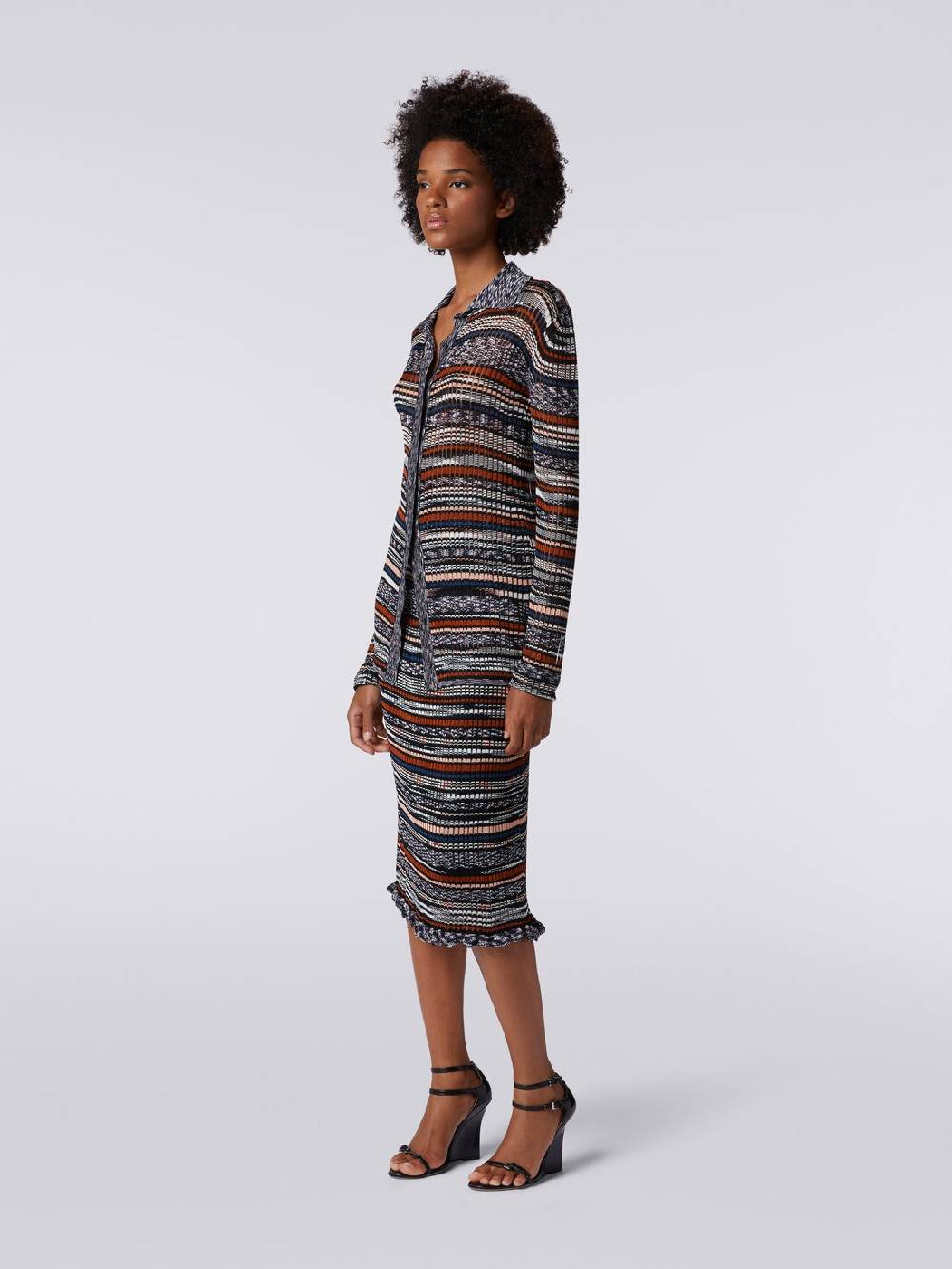 Missoni Camicia in maglia di viscosa a costine fiammata Promozione