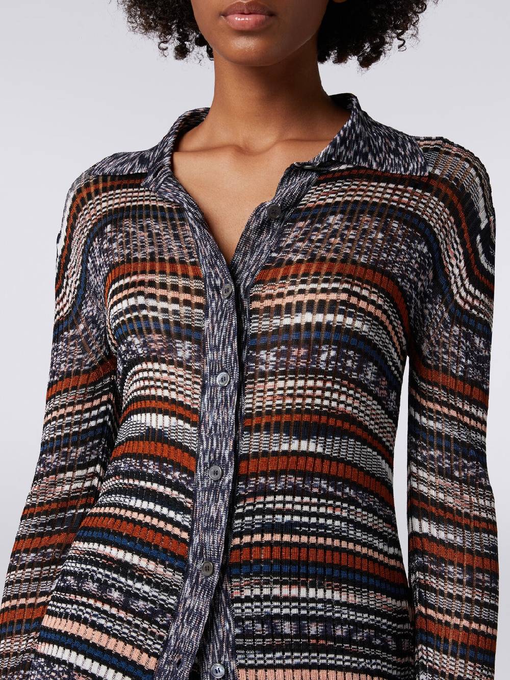 Missoni Camicia in maglia di viscosa a costine fiammata Promozione
