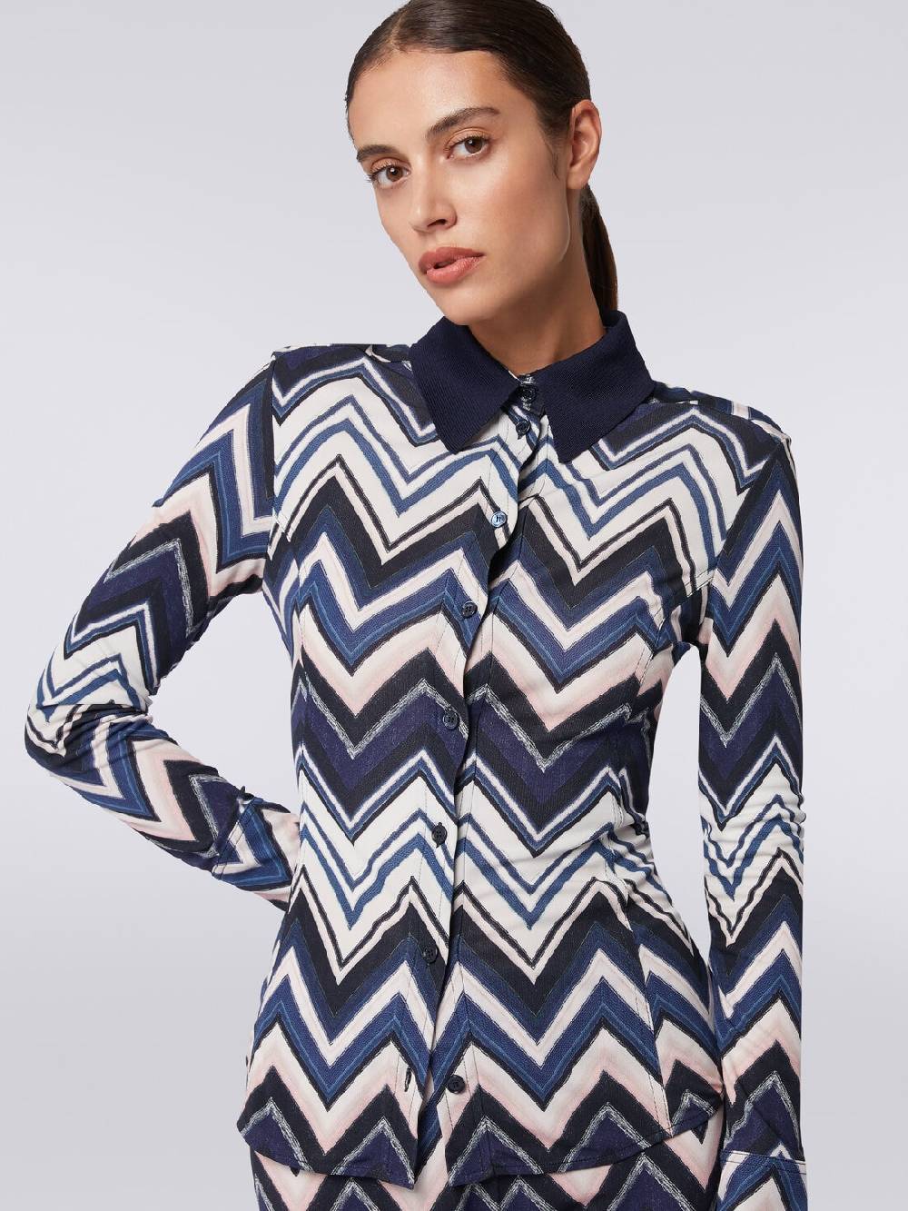 Missoni Camicia in viscosa con stampa zig zag Spedizione Gratuita