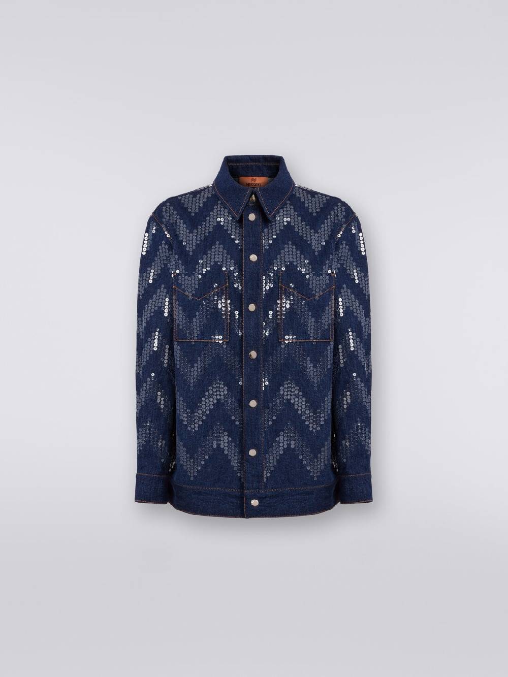 Missoni Overshirt in denim con applicazione di paillettes Consegna Veloce