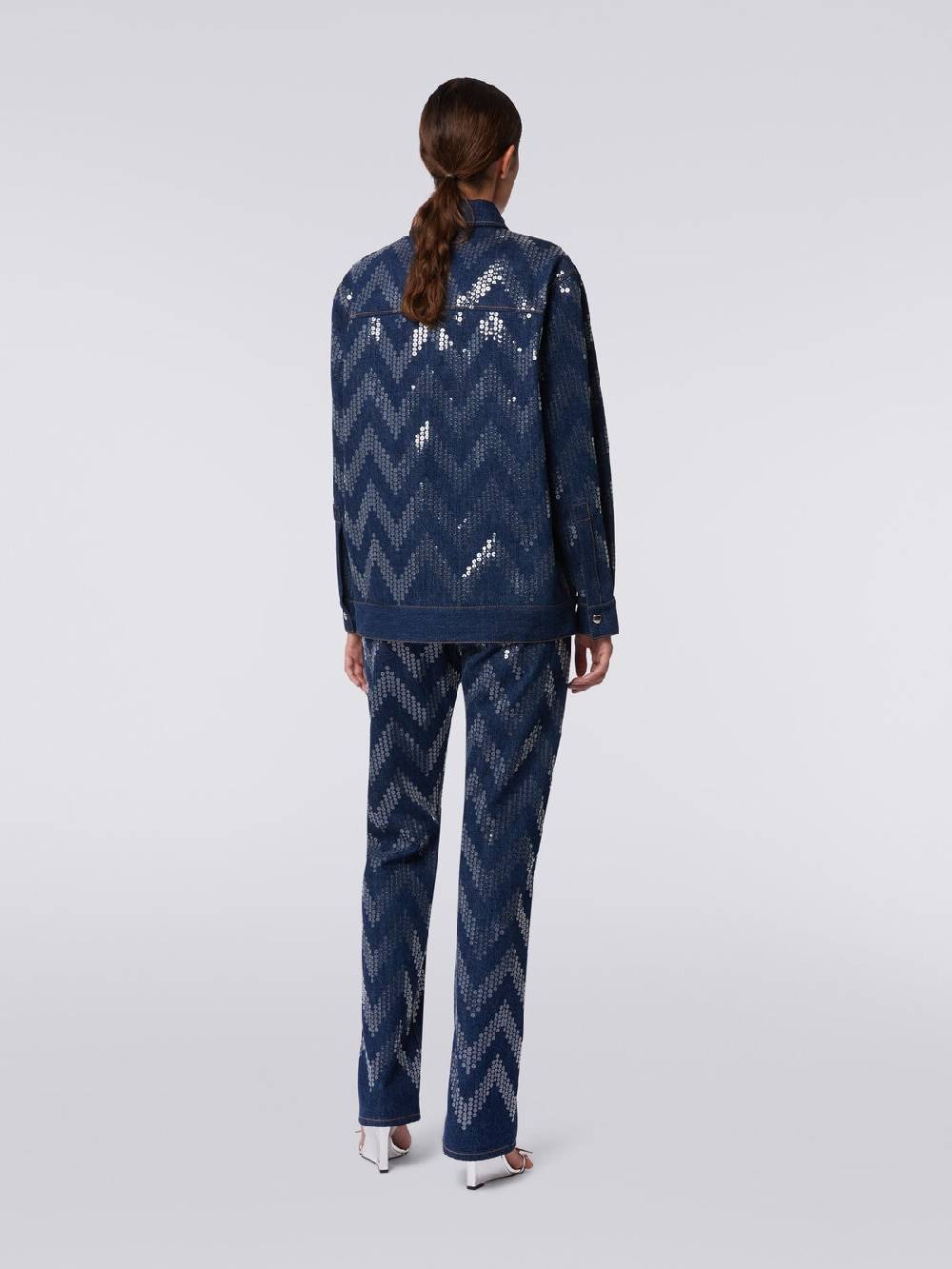 Missoni Overshirt in denim con applicazione di paillettes Consegna Veloce