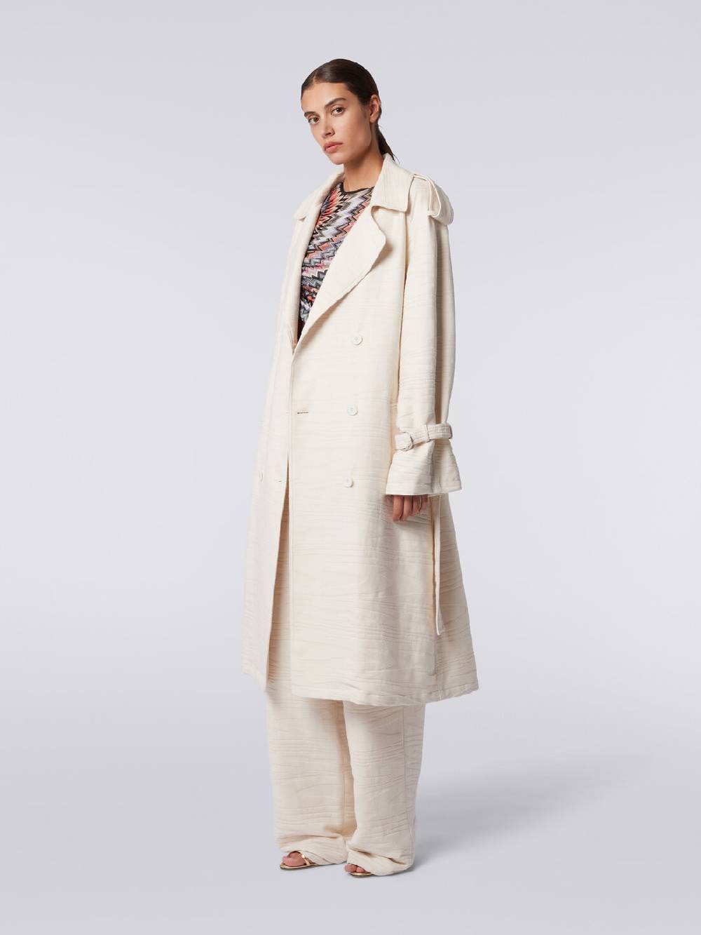 Missoni Trench in canvas di cotone jacquard fimmato Promozione Limitata