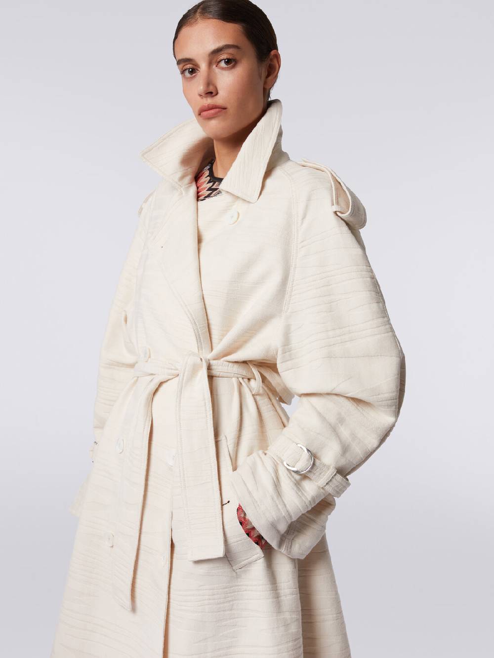 Missoni Trench in canvas di cotone jacquard fimmato Promozione Limitata