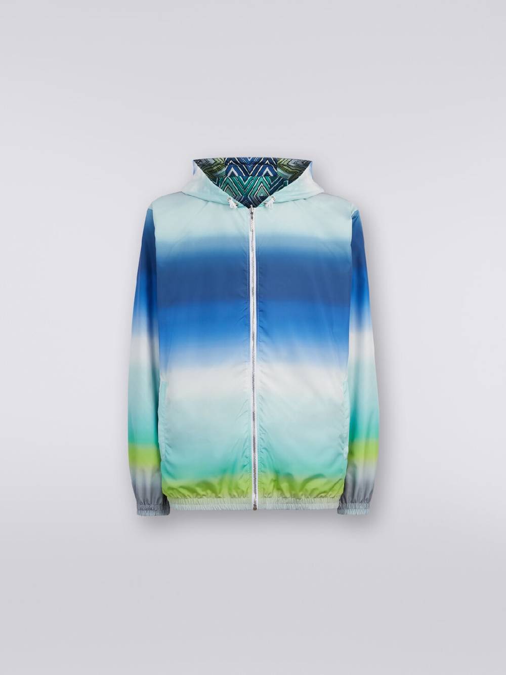 Missoni Giacca a vento reversibile in tessuto zig zag dégradé Sottocosto
