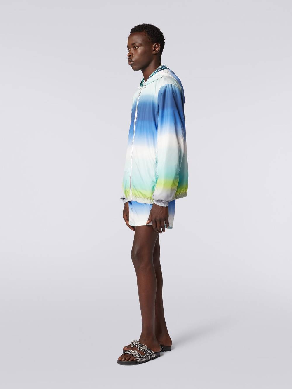 Missoni Giacca a vento reversibile in tessuto zig zag dégradé Sottocosto