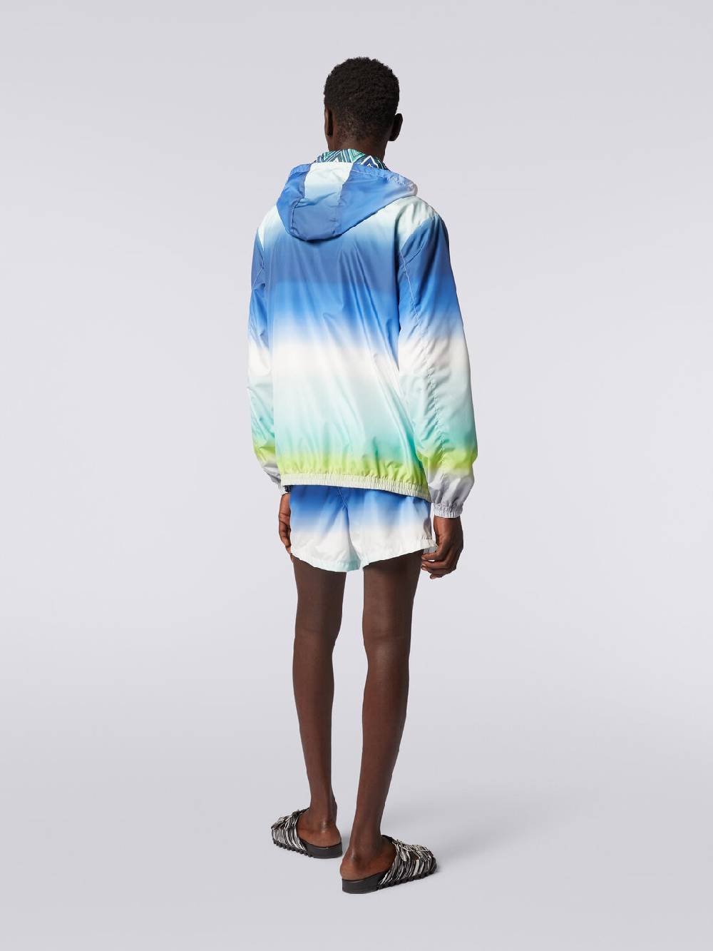 Missoni Giacca a vento reversibile in tessuto zig zag dégradé Sottocosto