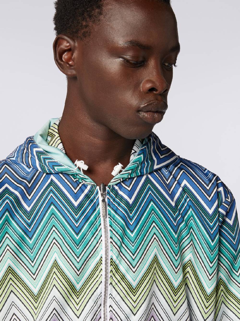 Missoni Giacca a vento reversibile in tessuto zig zag dégradé Sottocosto