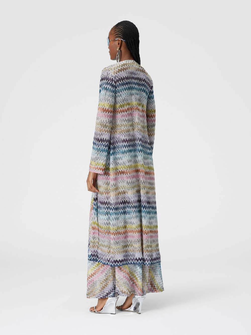 Missoni Cardigan lungo in misto viscosa zig zag lamé Convenienza