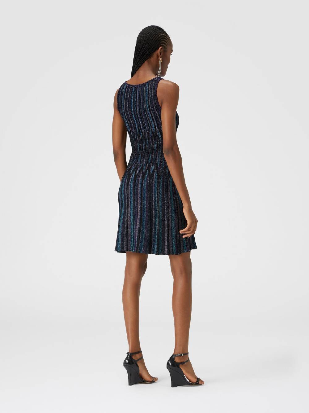 Missoni Mini-abito motivo diamante lamé con scollatura a cuore Novità