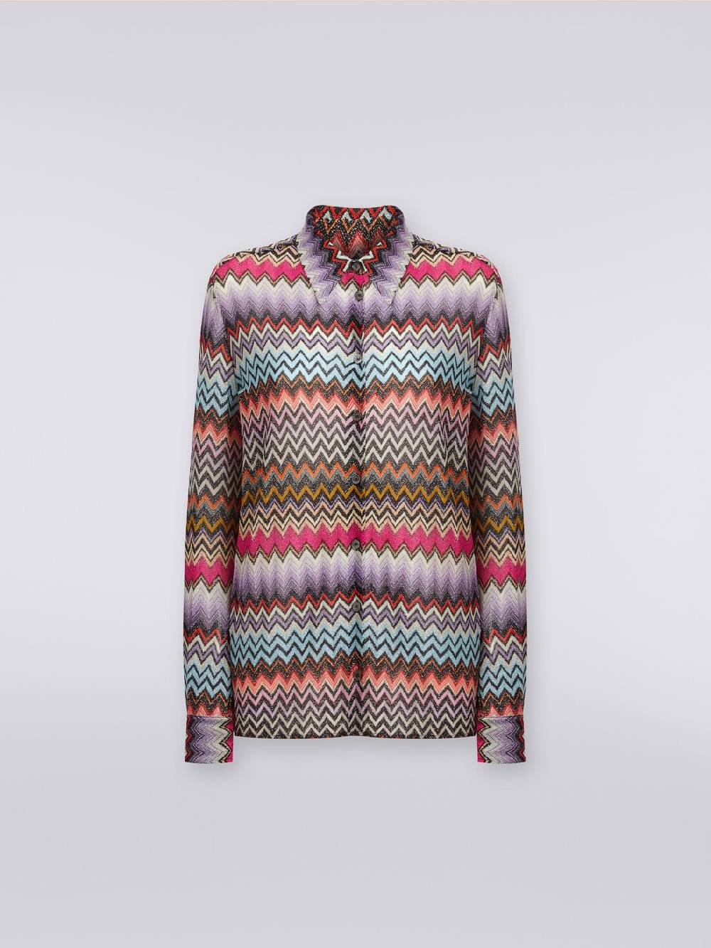 Missoni Camicia in maglia di viscosa chevron con lurex Sconto