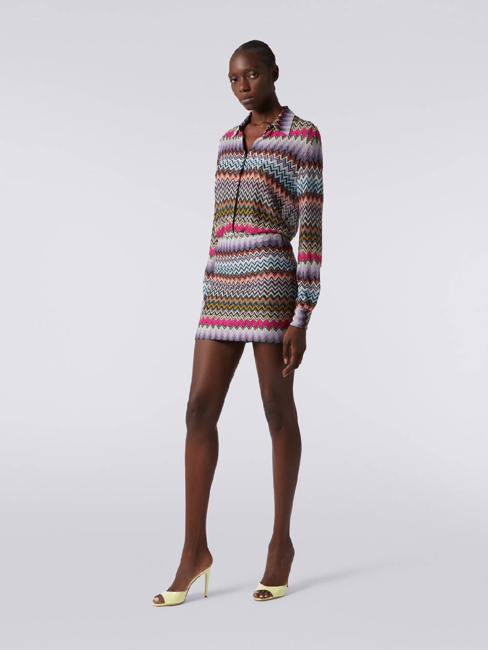 Missoni Minigonna in viscosa zig zag con lurex Offerta