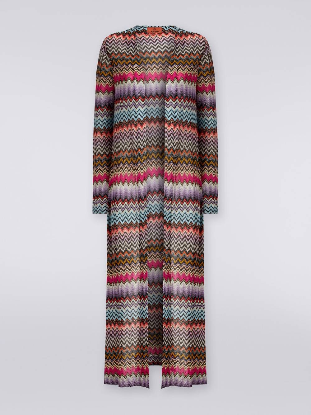 Missoni Cardigan lungo in viscosa zig zag con lurex Online