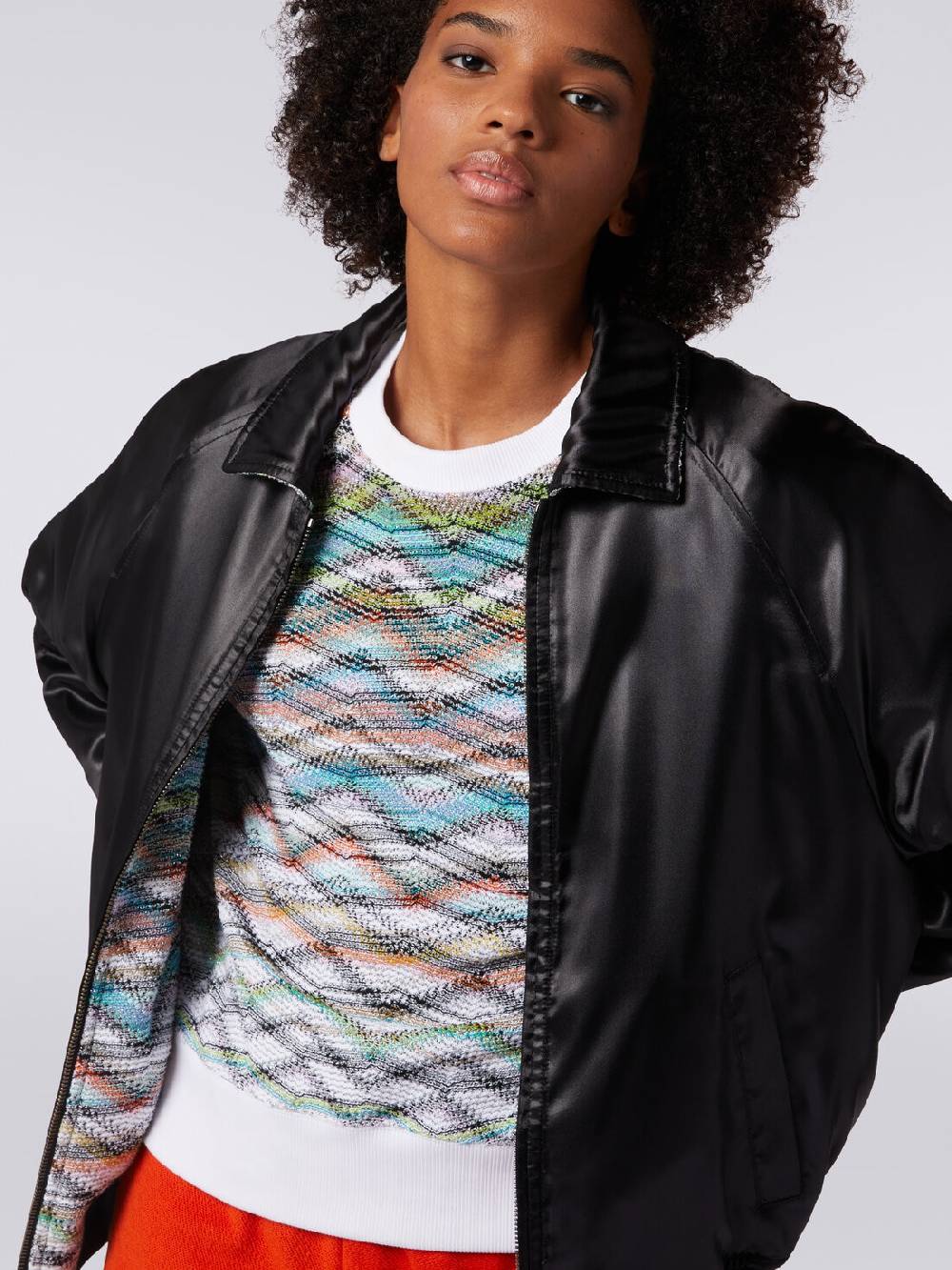 Missoni Bomber reversibile in raso e in maglia con lurex Outlet