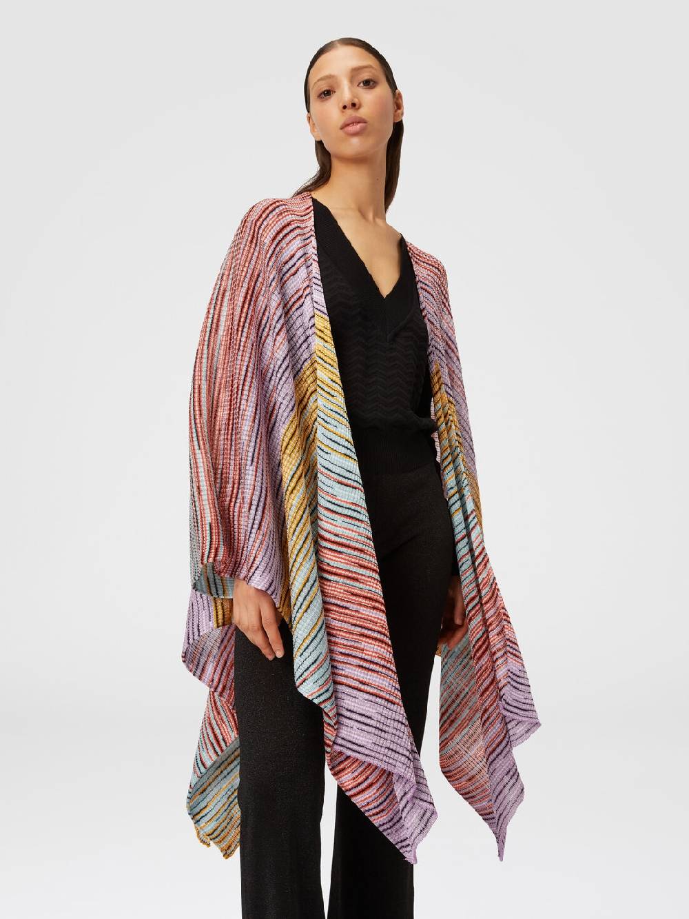 Missoni Mantella in maglia di misto viscosa fiammata In Vendita