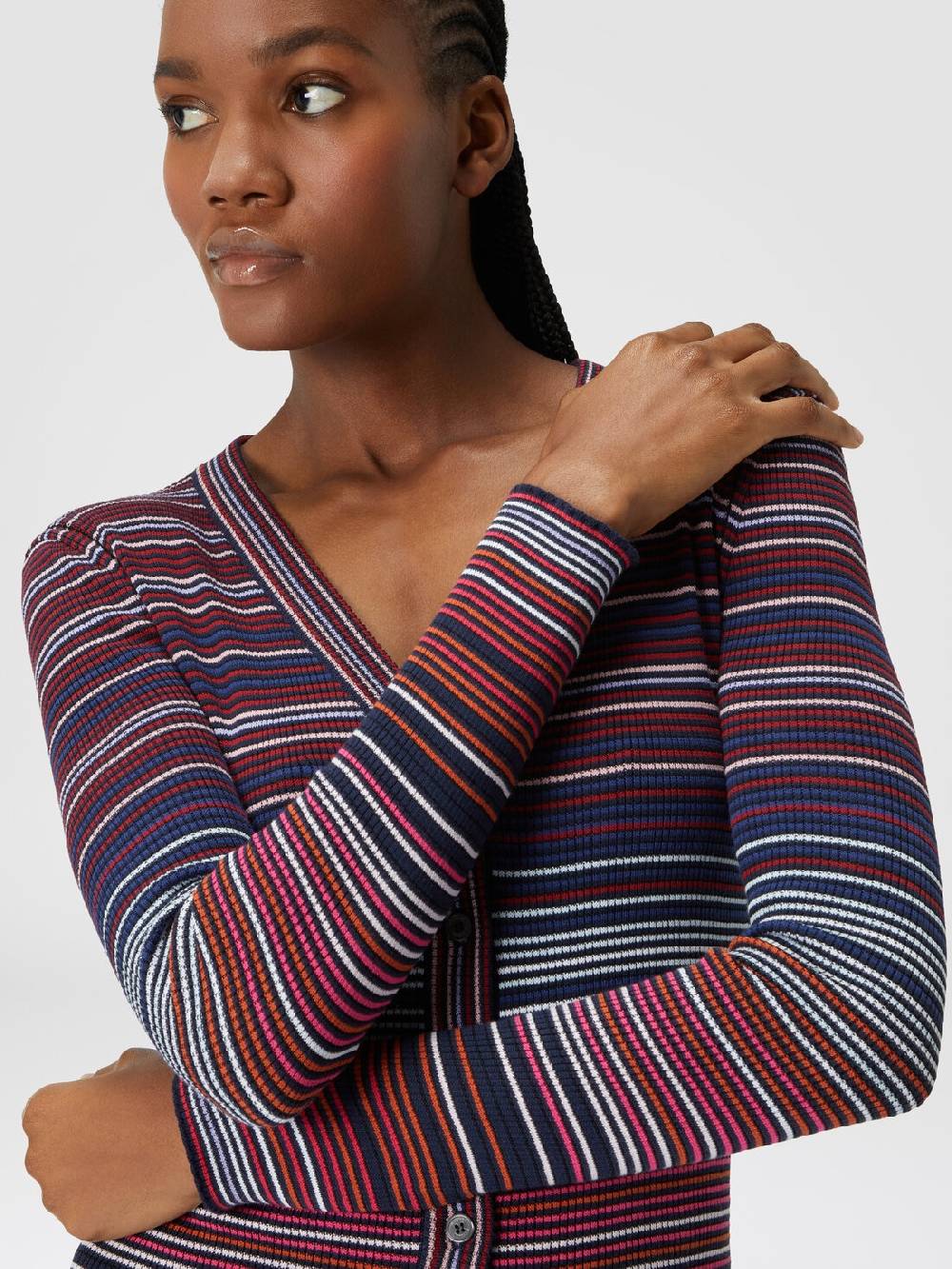 Missoni Cardigan in cotone e viscosa a righe Vendita Calda