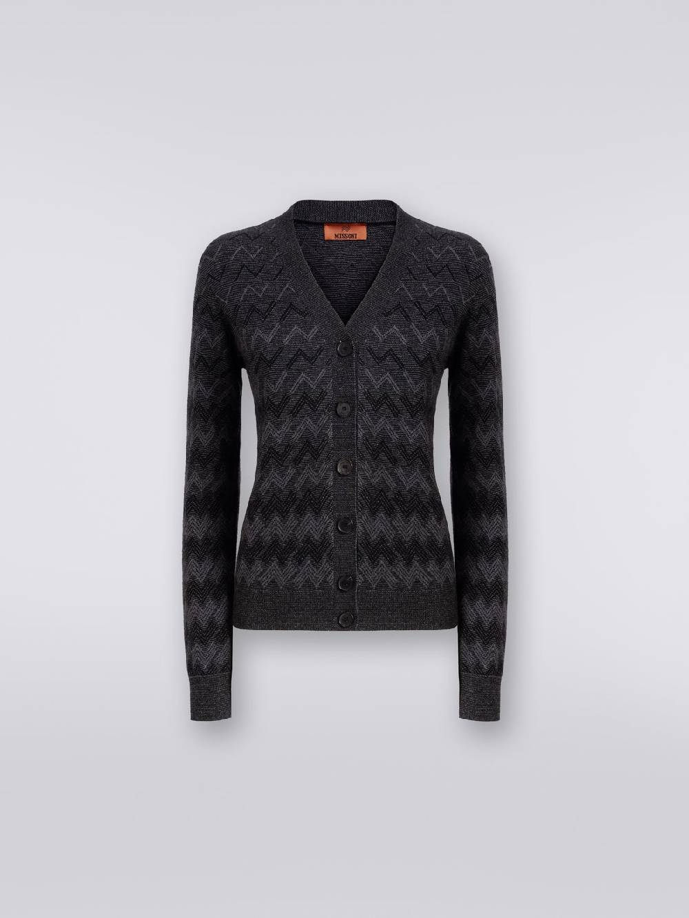 Missoni Cardigan con scollo a V in cachemire con zig zag Vendita Economica