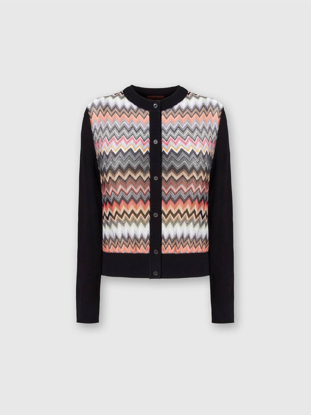 Missoni Cardigan corto in viscosa chevron Saldi Di Fabbrica
