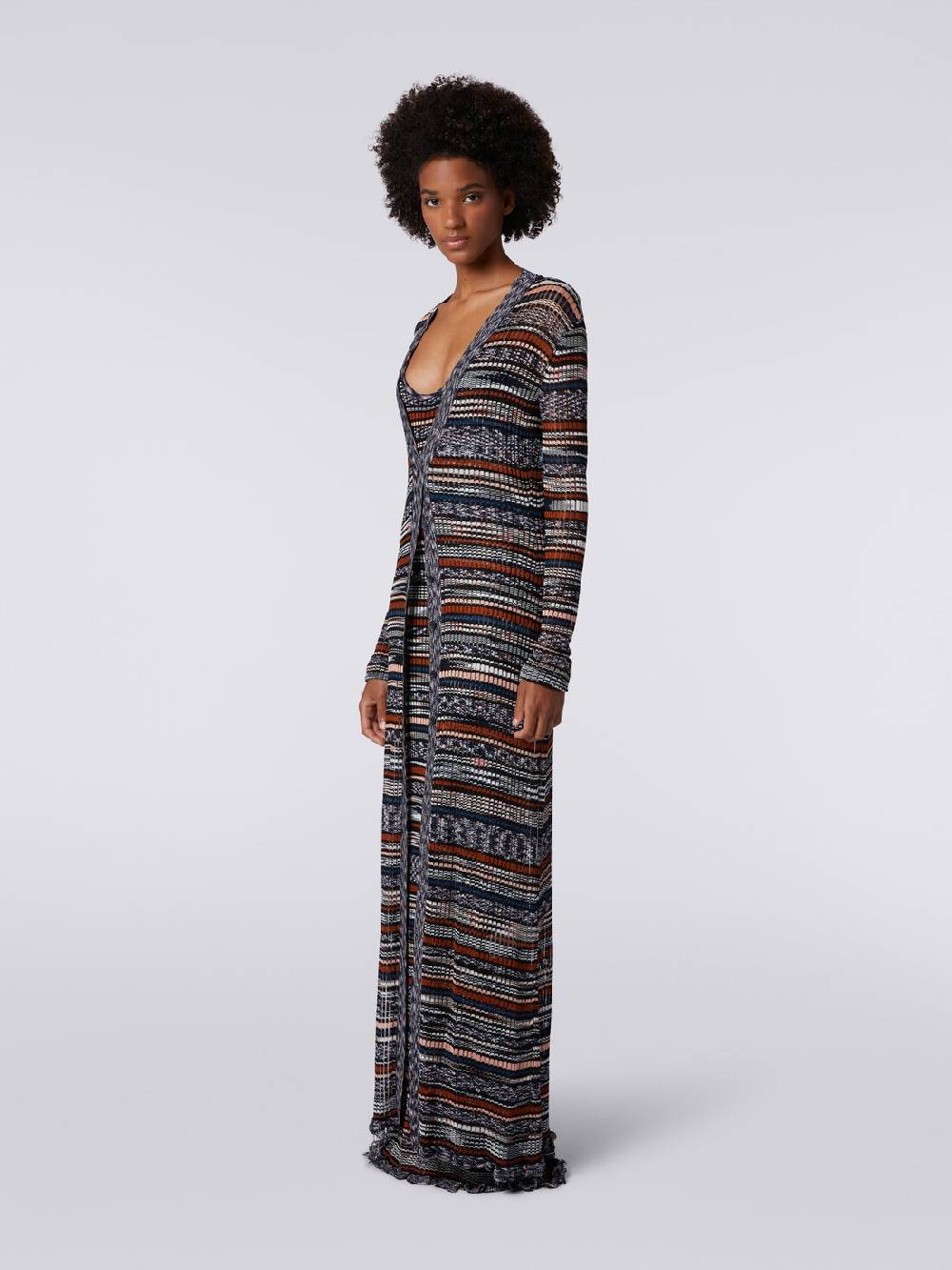 Missoni Cardigan lungo a costine in viscosa fiammata I Più Venduti