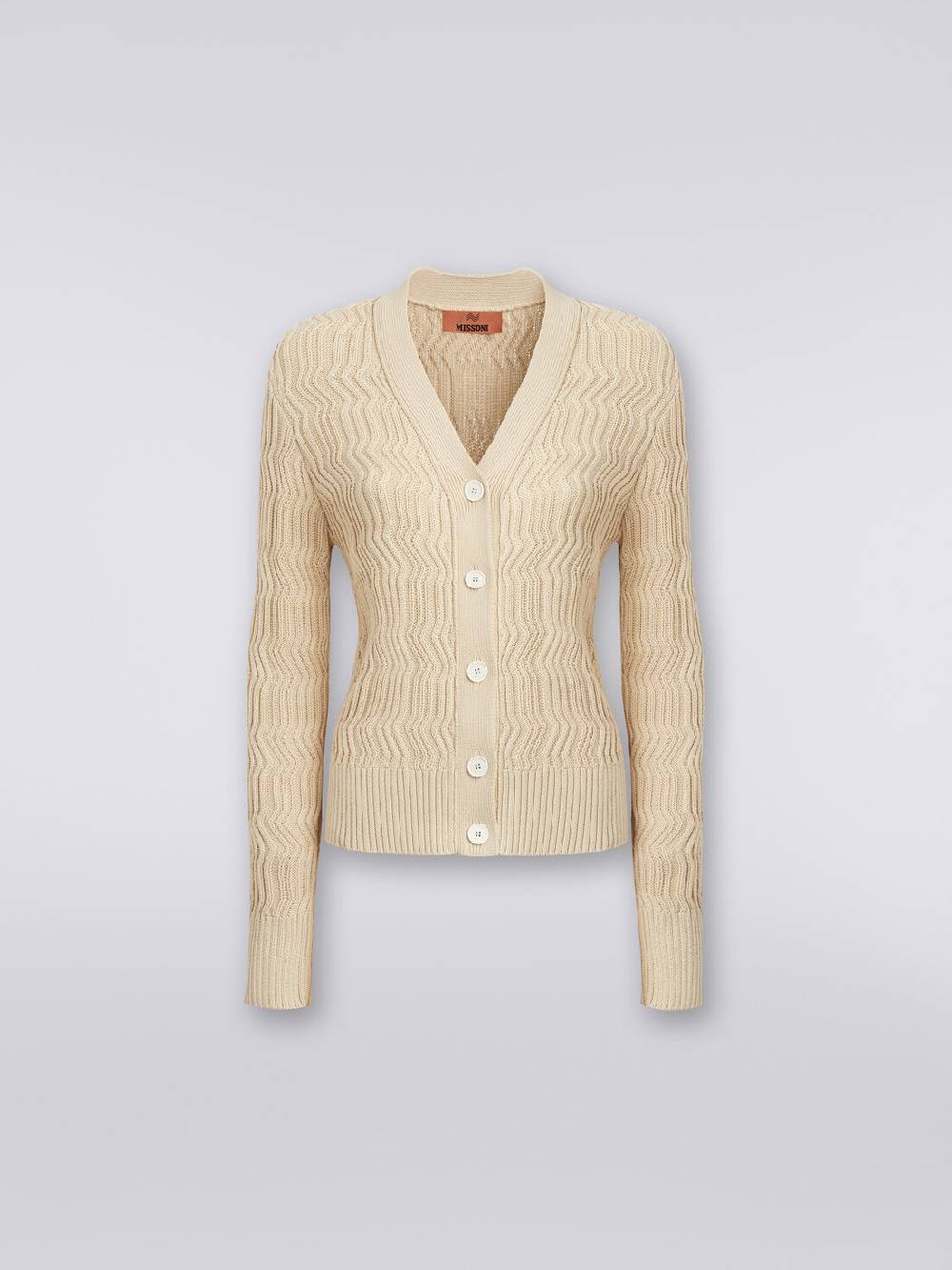 Missoni Cardigan in cotone con nervature verticali a rilievo Vendite Flash