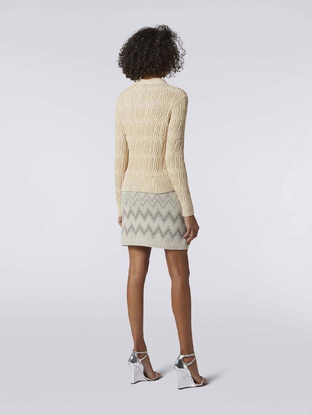 Missoni Cardigan in cotone con nervature verticali a rilievo Vendite Flash