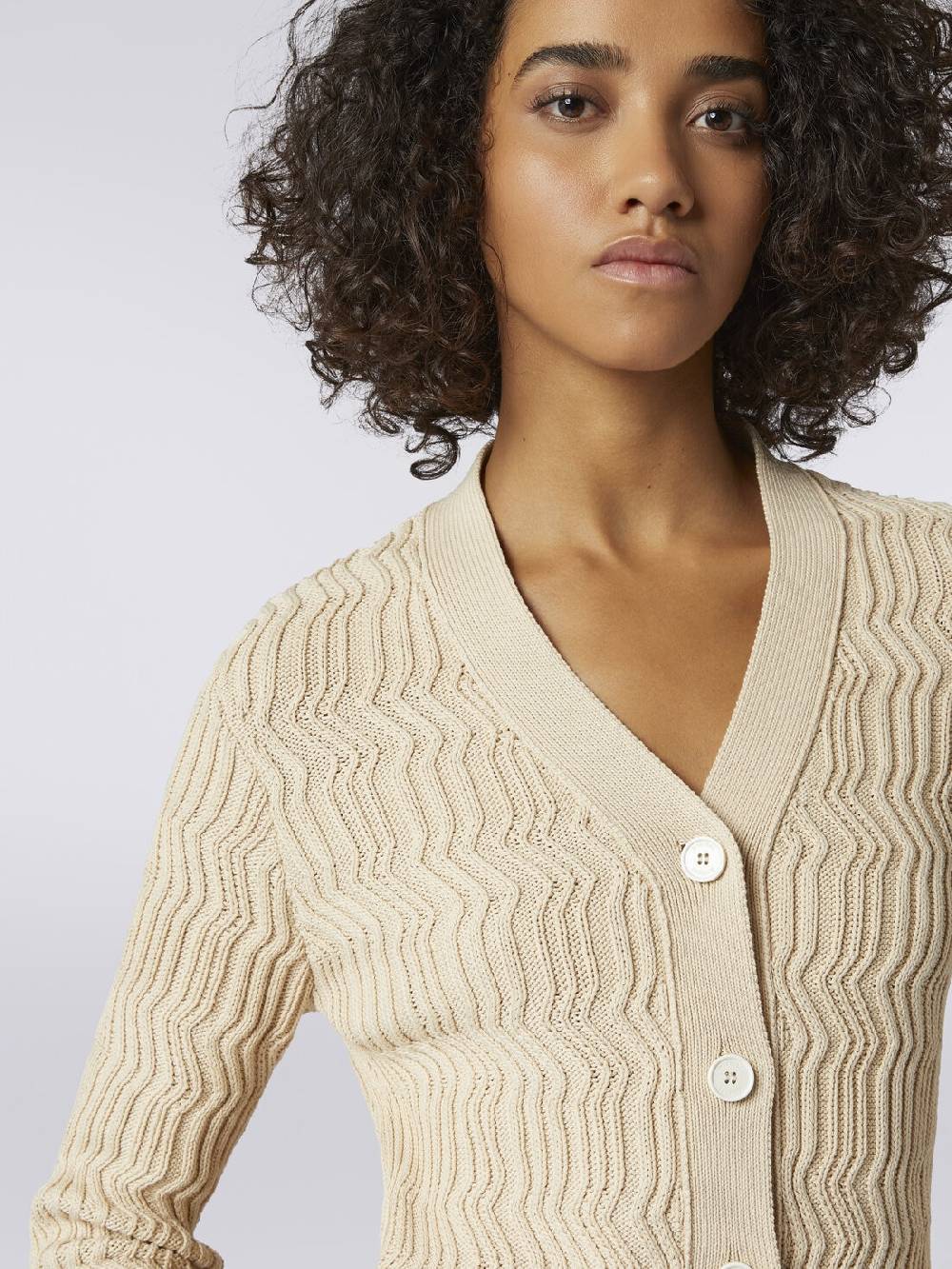 Missoni Cardigan in cotone con nervature verticali a rilievo Vendite Flash