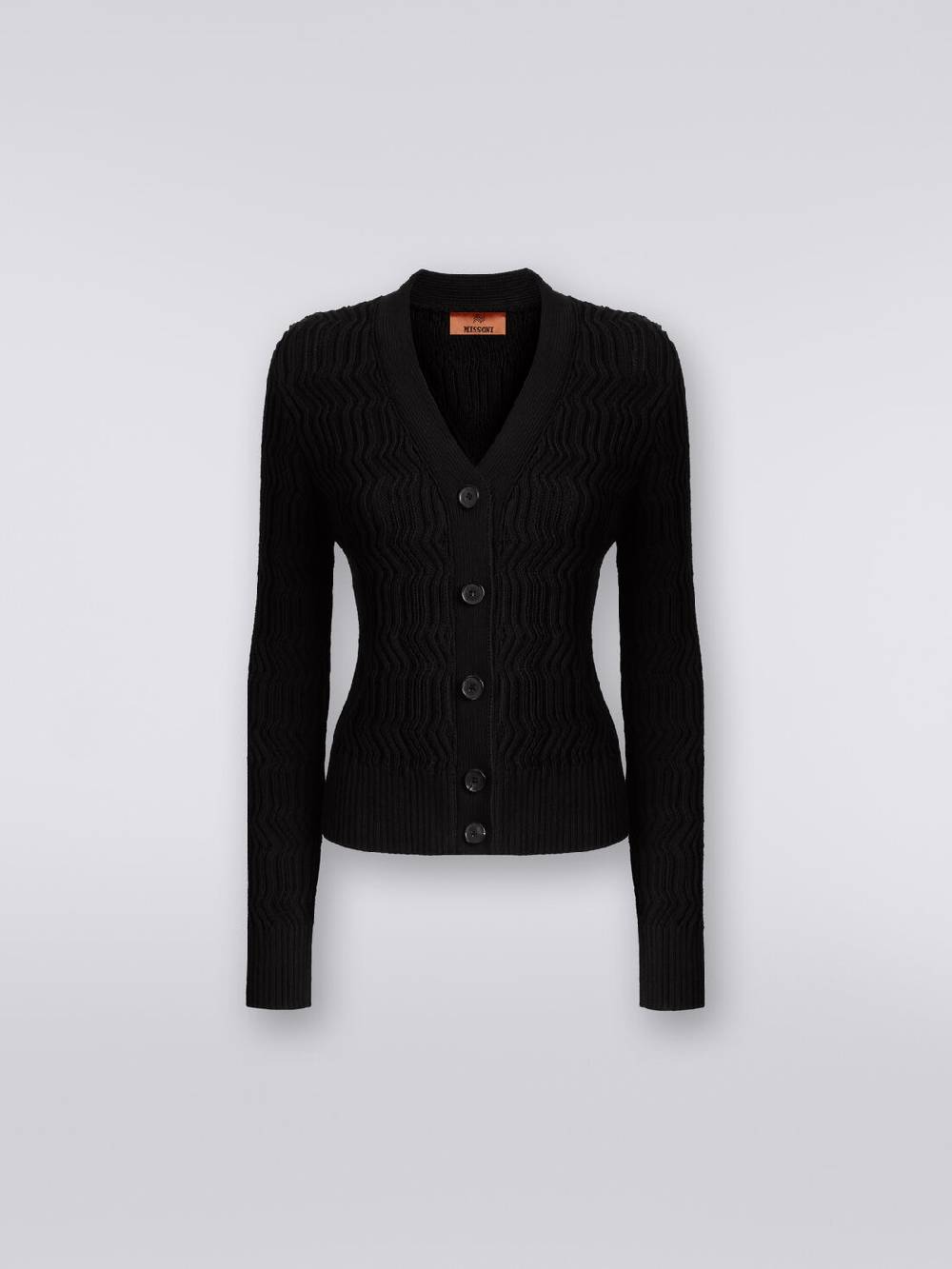 Missoni Cardigan in cotone con nervature verticali a rilievo In Saldo