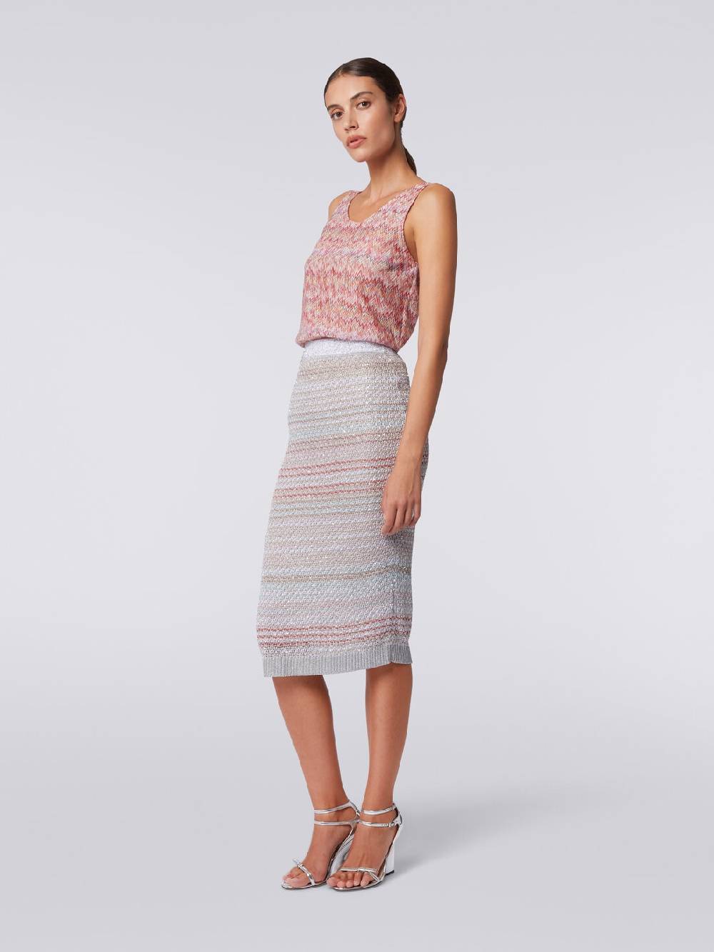 Missoni Gonna midi in misto viscosa con paillettes Nuova