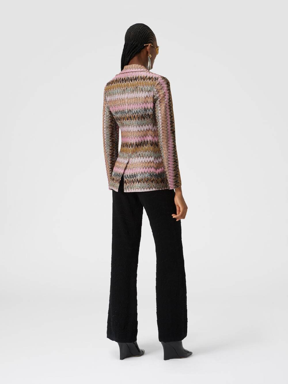 Missoni Blazer in maglia di viscosa chevron lamé Italia