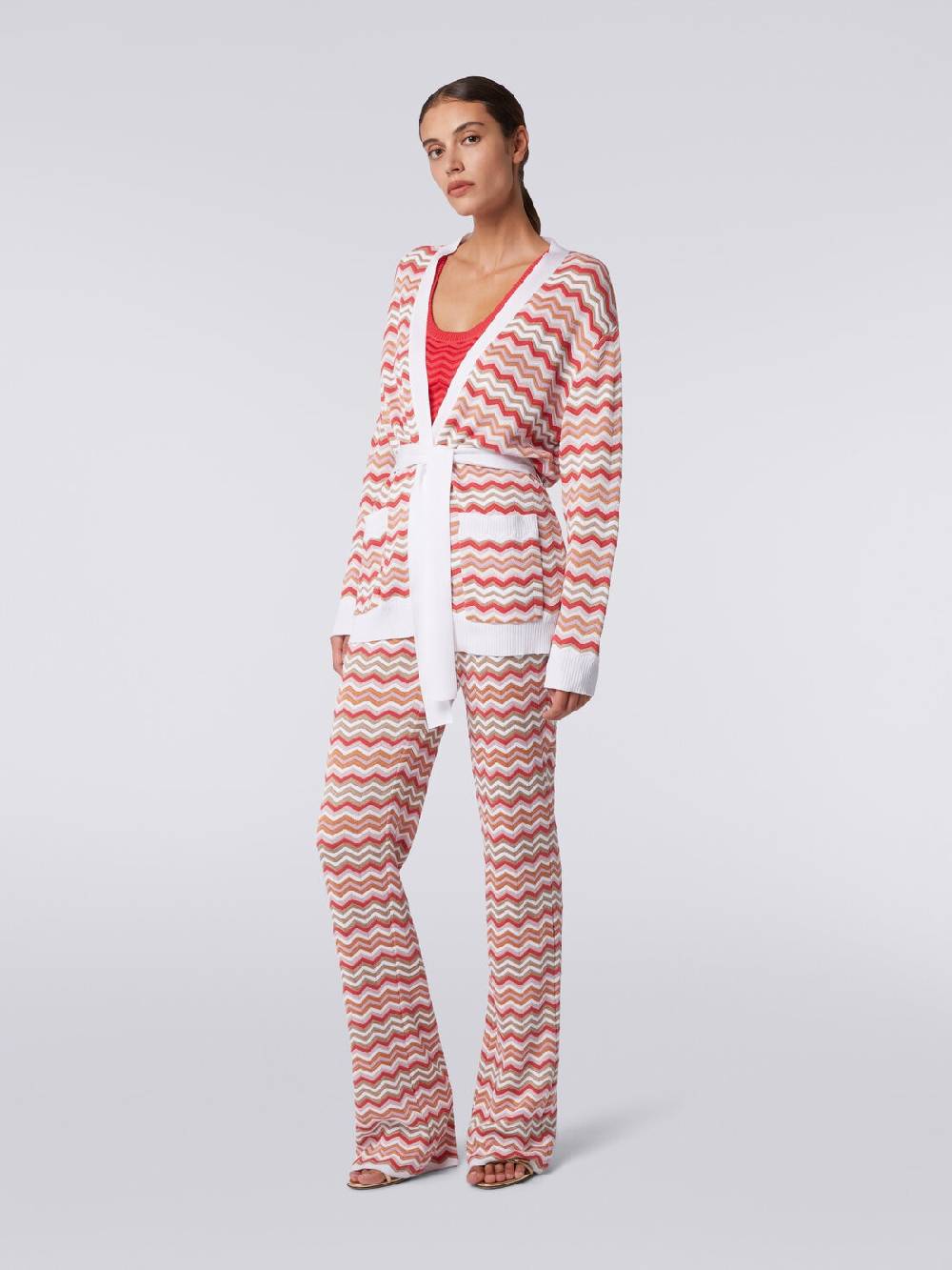 Missoni Cardigan in maglia di cotone e viscosa zig zag Spedizione Gratuita